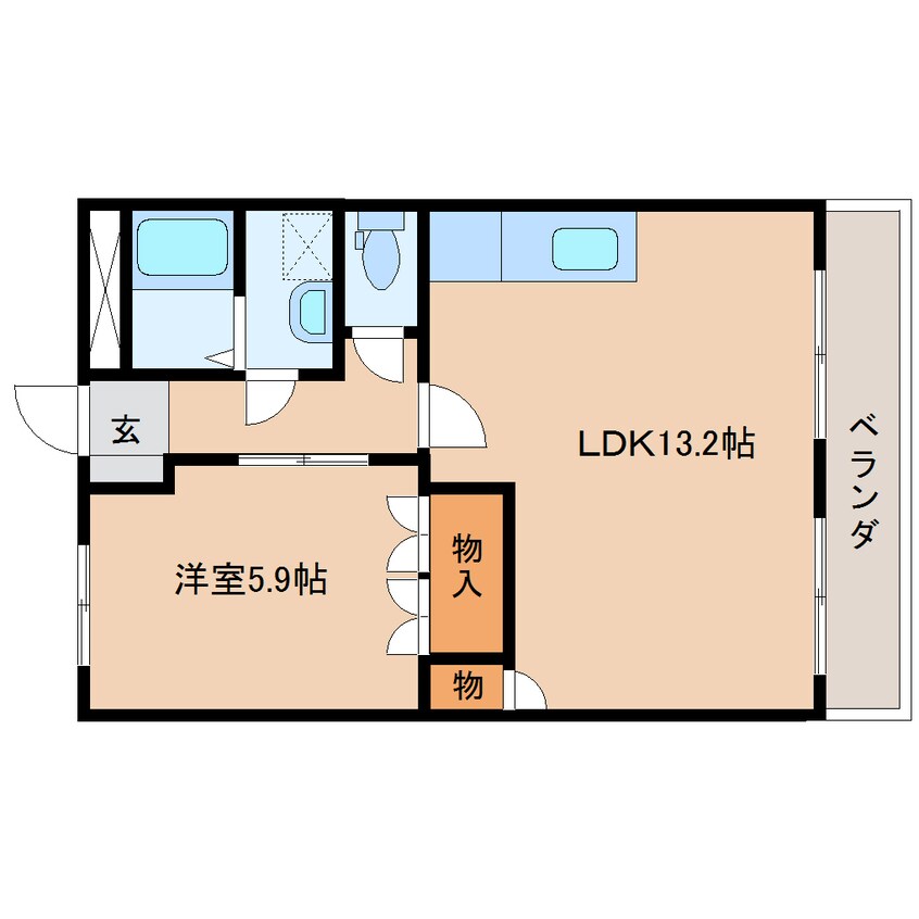 間取図 近鉄大阪線（近畿）/桜井駅 徒歩23分 1階 築16年