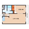 近鉄大阪線（近畿）/大和朝倉駅 徒歩10分 2階 築17年 1LDKの間取り