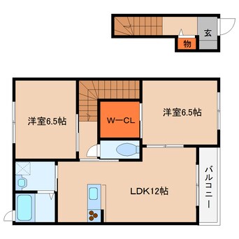 間取図 近鉄大阪線（近畿）/大福駅 徒歩1分 2階 築16年