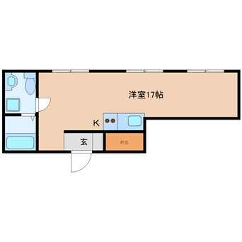 間取図 近鉄大阪線（近畿）/桜井駅 徒歩1分 4階 築53年