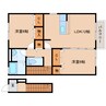 近鉄大阪線（近畿）/桜井駅 徒歩13分 2階 築17年 2LDKの間取り