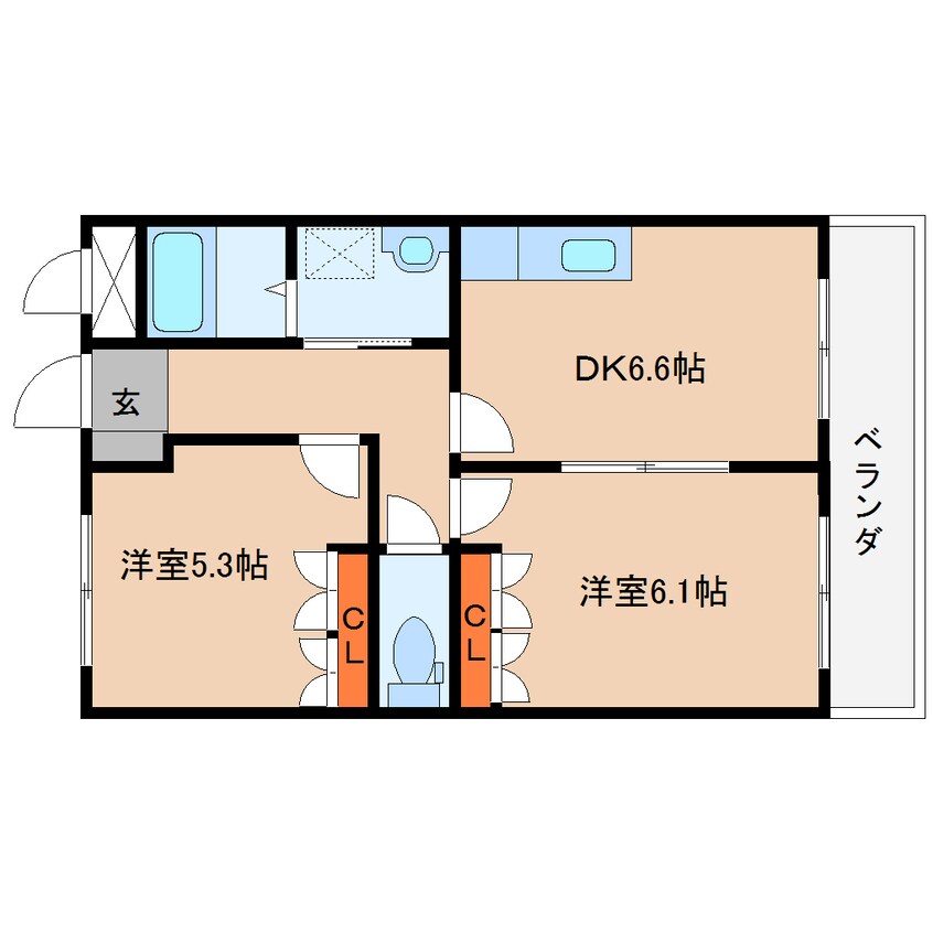 間取図 近鉄大阪線（近畿）/榛原駅 徒歩15分 1階 築15年