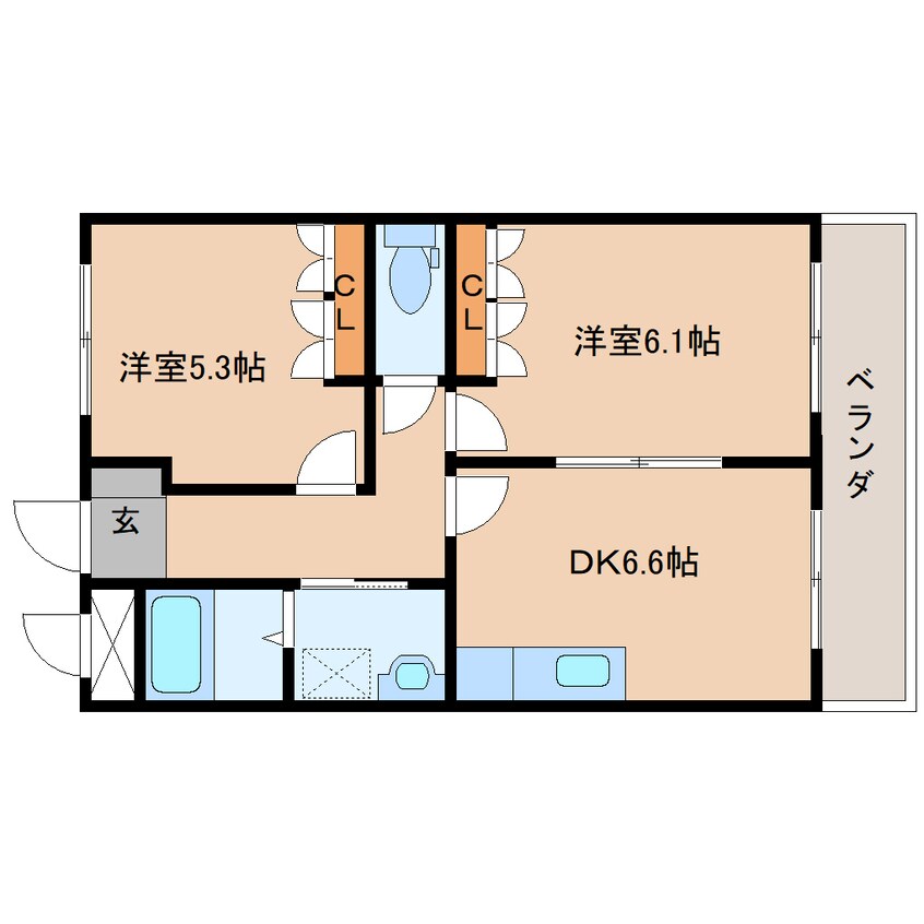 間取図 近鉄大阪線（近畿）/榛原駅 徒歩15分 1階 築17年