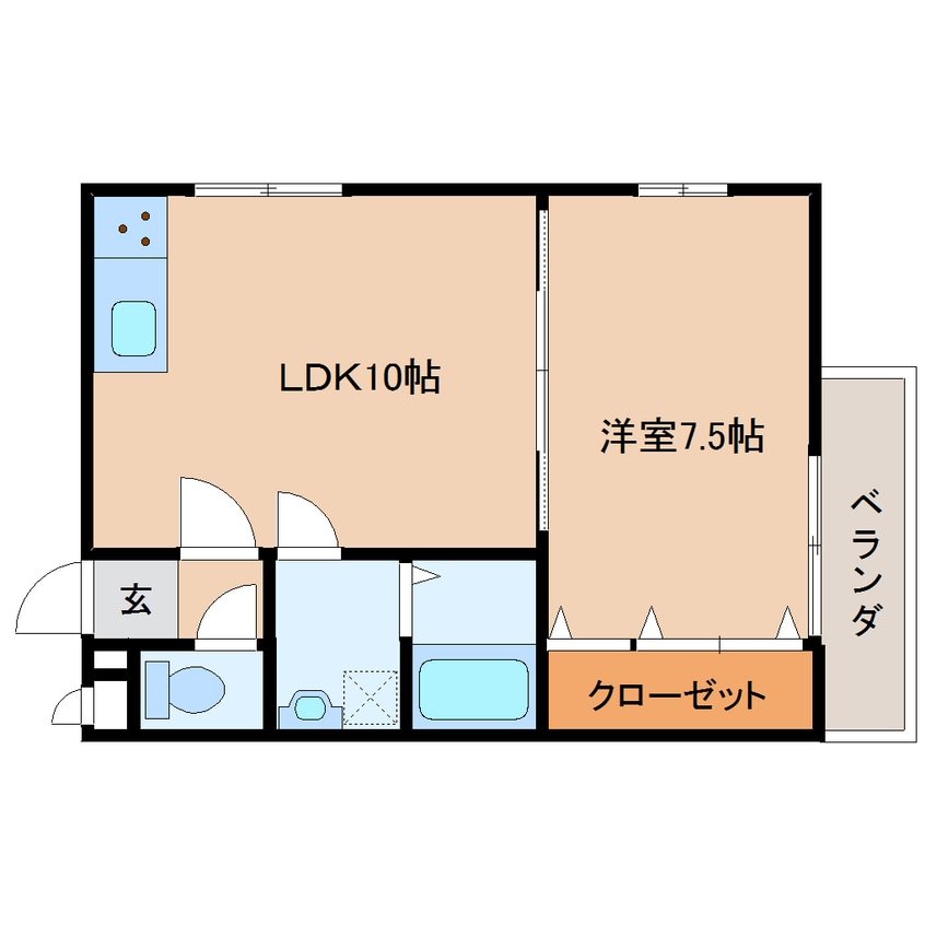間取図 近鉄大阪線（近畿）/桜井駅 徒歩25分 2階 築17年