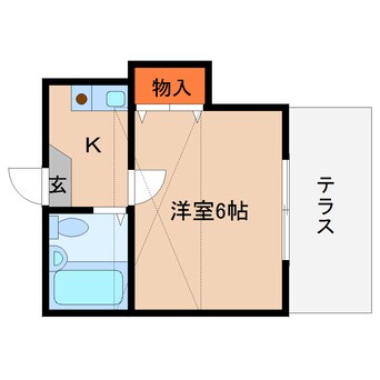 間取図 近鉄大阪線（近畿）/桜井駅 徒歩13分 1階 築34年