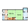 近鉄大阪線（近畿）/桜井駅 徒歩6分 1階 築55年 2Kの間取り