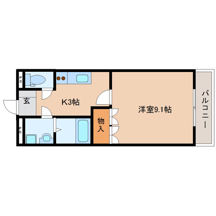 間取図 近鉄大阪線（近畿）/榛原駅 徒歩11分 1階 築16年