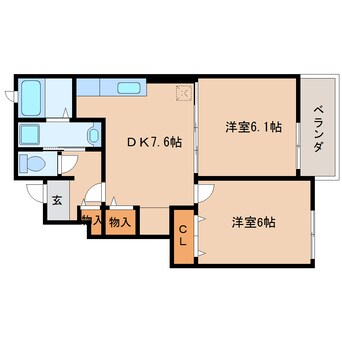 間取図 近鉄大阪線（近畿）/榛原駅 バス12分大宇陀下車:停歩2分 1階 築8年