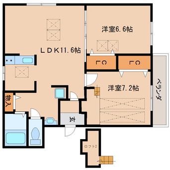 間取図 近鉄大阪線（近畿）/桜井駅 徒歩18分 1階 築18年