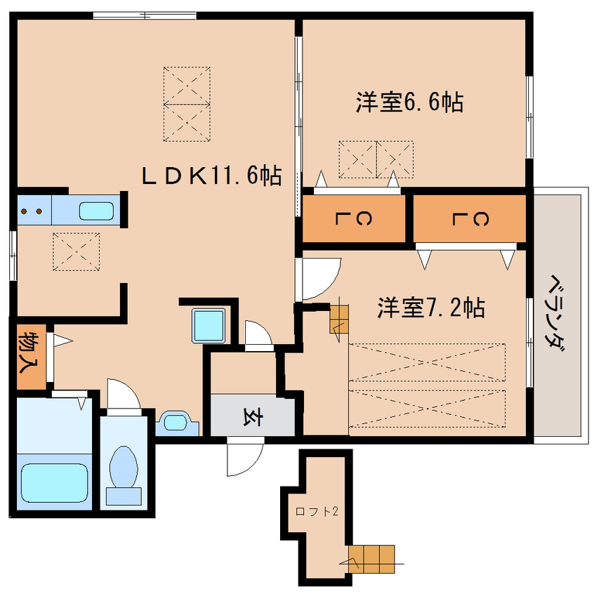 間取図 近鉄大阪線（近畿）/桜井駅 徒歩18分 1階 築18年