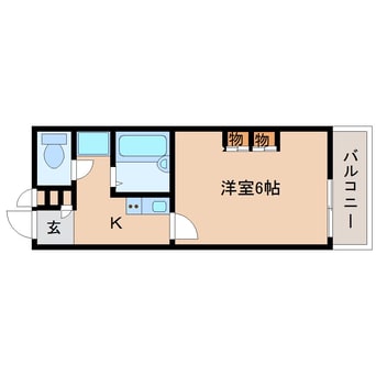間取図 近鉄大阪線（近畿）/桜井駅 徒歩13分 3階 築24年