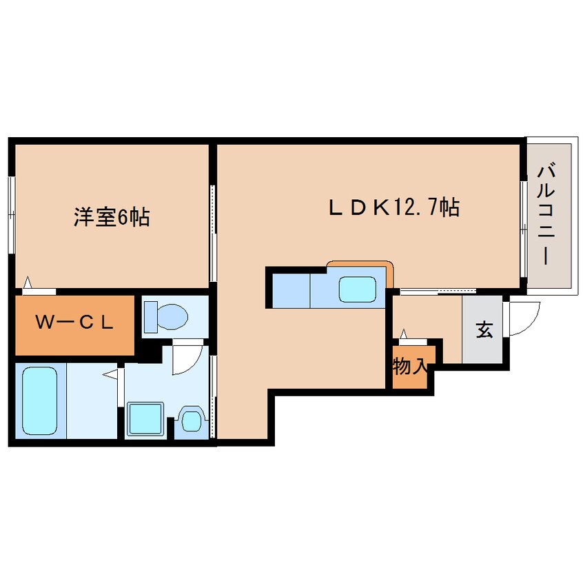 間取図 近鉄大阪線（近畿）/桜井駅 徒歩11分 1階 築3年