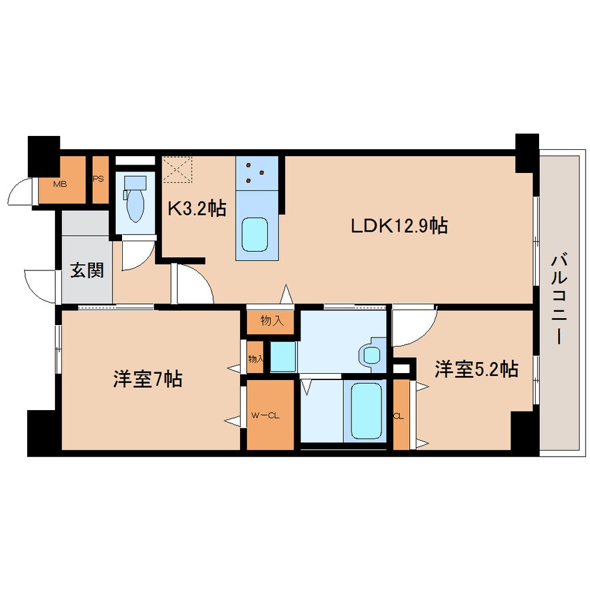 間取図 近鉄大阪線（近畿）/桜井駅 徒歩4分 5階 1年未満