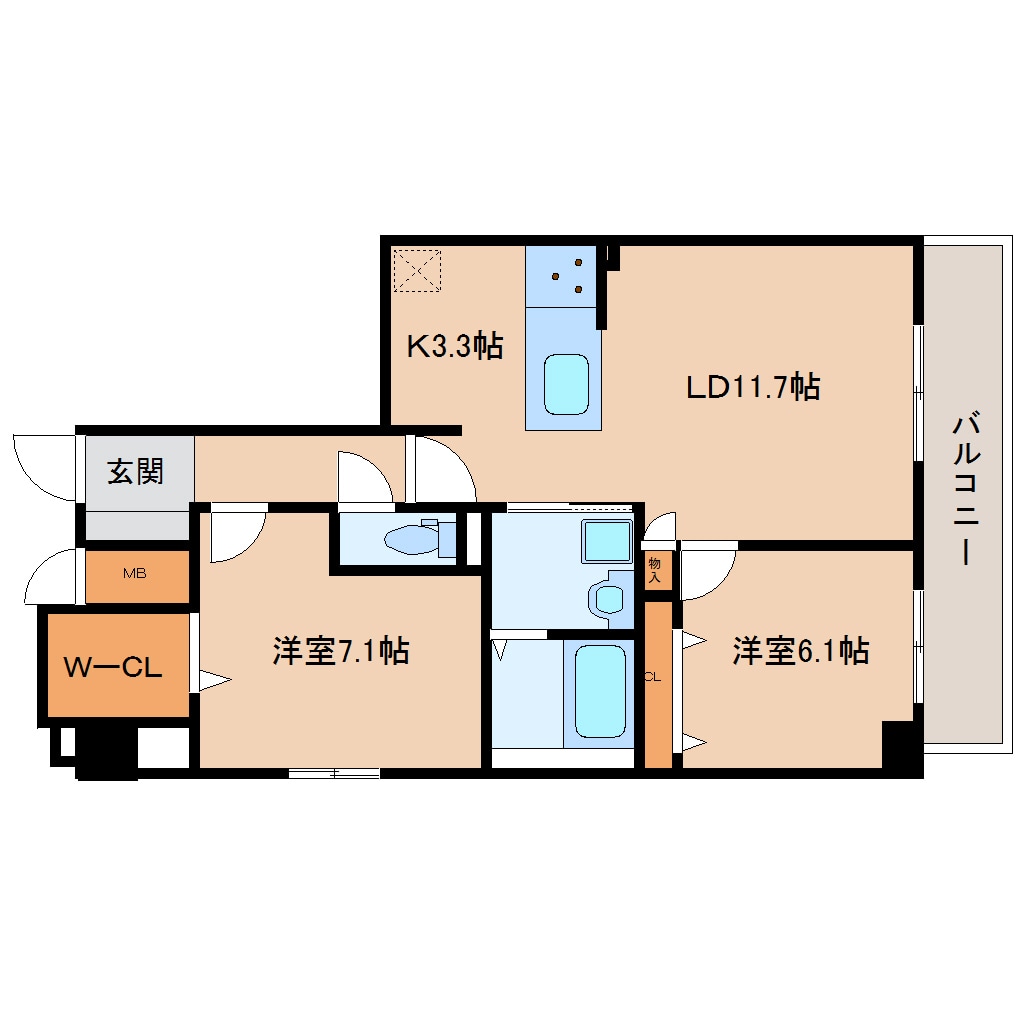 間取り図 近鉄大阪線（近畿）/桜井駅 徒歩4分 5階 築2年