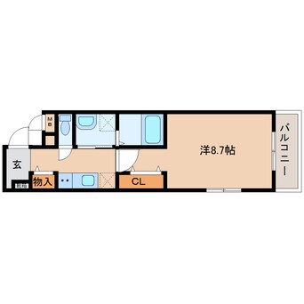 間取図 近鉄大阪線（近畿）/桜井駅 徒歩13分 2階 1年未満