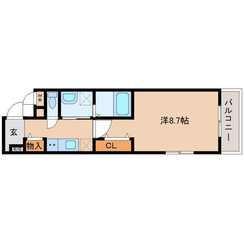 間取図 近鉄大阪線（近畿）/桜井駅 徒歩13分 2階 1年未満