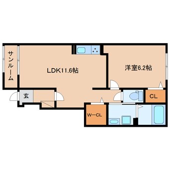 間取図 近鉄大阪線（近畿）/桜井駅 徒歩9分 1階 建築中