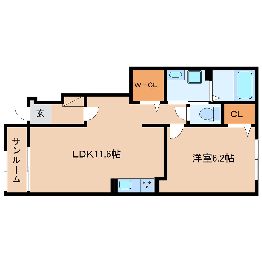 間取図 近鉄大阪線（近畿）/桜井駅 徒歩9分 1階 建築中