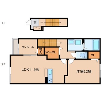 間取図 近鉄大阪線（近畿）/桜井駅 徒歩9分 2階 建築中