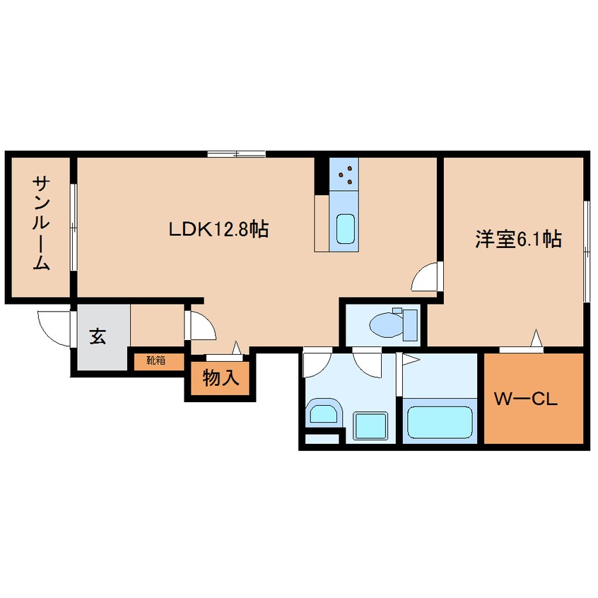 間取図 桜井線<万葉まほろば線>/三輪駅 徒歩10分 1階 建築中