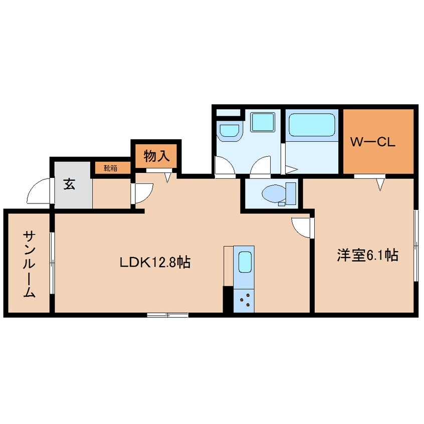 間取図 桜井線<万葉まほろば線>/三輪駅 徒歩10分 1階 建築中