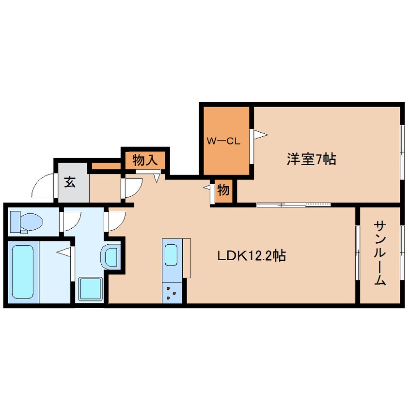 間取図 桜井線<万葉まほろば線>/三輪駅 徒歩10分 1階 建築中