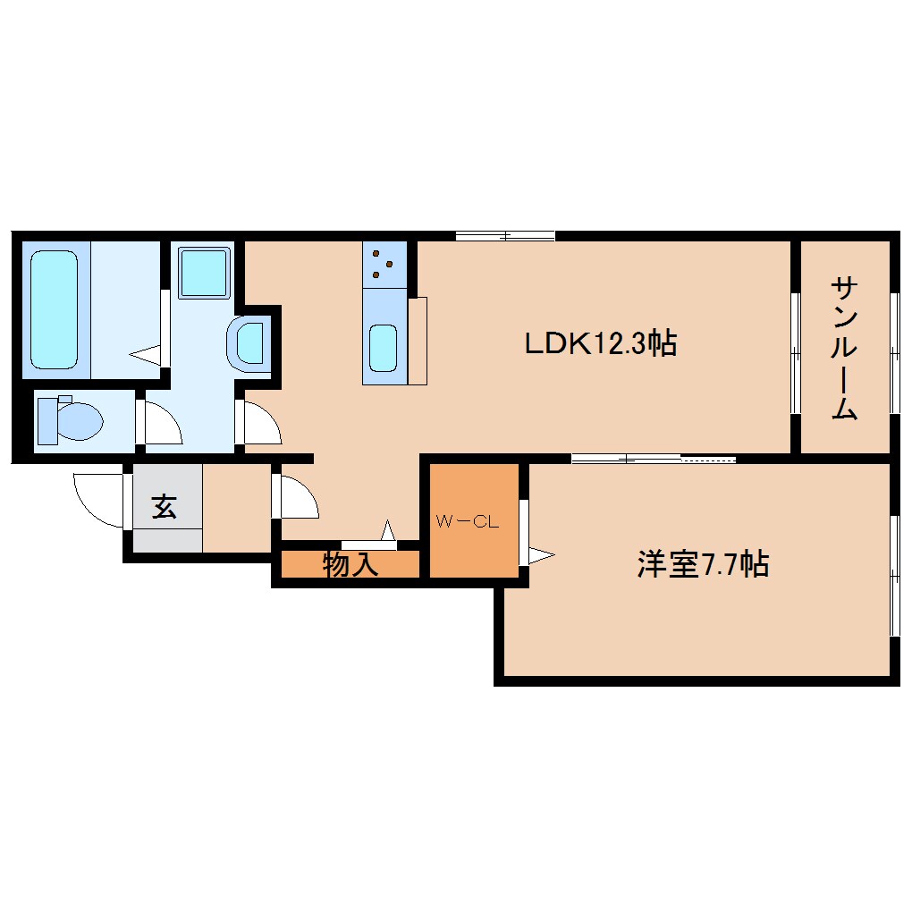 間取り図 桜井線<万葉まほろば線>/香久山駅 徒歩7分 1階 建築中