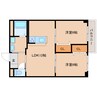 近鉄天理線/二階堂駅 徒歩1分 1階 築31年 2LDKの間取り