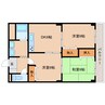 近鉄天理線/天理駅 徒歩12分 2階 築32年 3DKの間取り