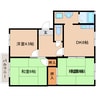 桜井線<万葉まほろば線>/柳本駅 徒歩2分 2階 築30年 3DKの間取り