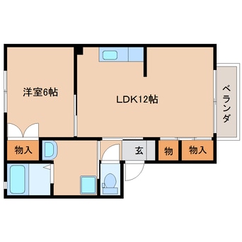 間取図 近鉄天理線/天理駅 徒歩8分 1階 築28年