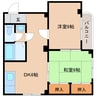 桜井線<万葉まほろば線>/櫟本駅 徒歩7分 2階 築35年 2DKの間取り