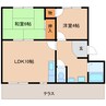 近鉄天理線/天理駅 徒歩24分 1階 築33年 2LDKの間取り