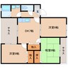 近鉄天理線/二階堂駅 徒歩5分 1階 築29年 3DKの間取り