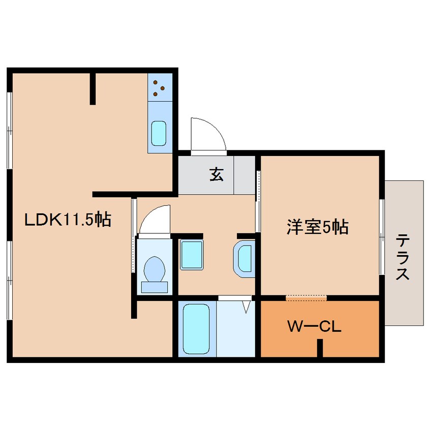 間取図 近鉄天理線/前栽駅 徒歩3分 1階 築31年