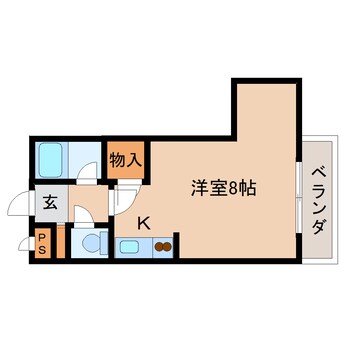 間取図 近鉄天理線/天理駅 徒歩2分 4階 築37年