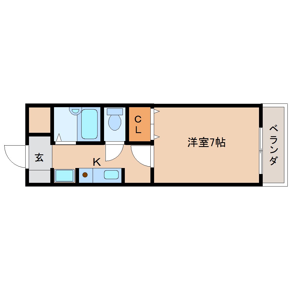 間取り図 近鉄天理線/天理駅 徒歩5分 3階 築24年