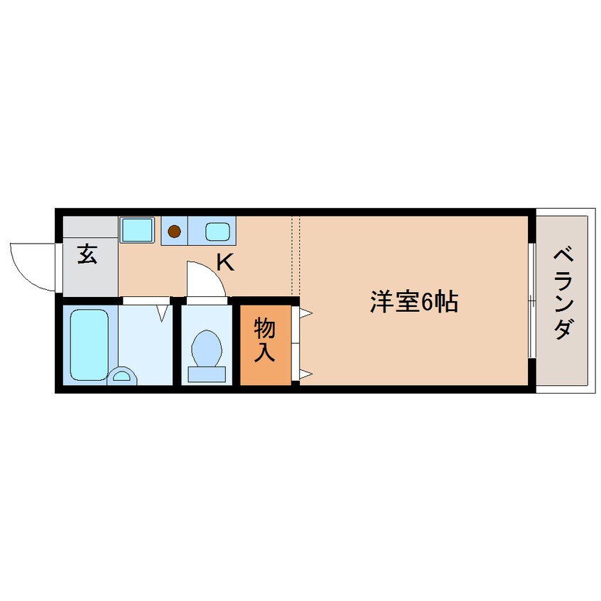 間取図 近鉄天理線/天理駅 徒歩10分 2階 築29年