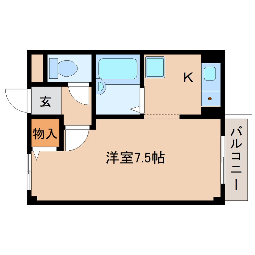 間取図 近鉄天理線/前栽駅 徒歩7分 2階 築29年
