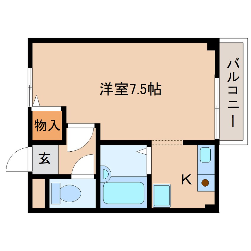間取図 近鉄天理線/前栽駅 徒歩6分 1階 築30年