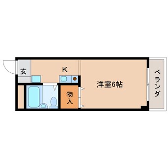 間取図 近鉄天理線/天理駅 徒歩5分 3階 築31年