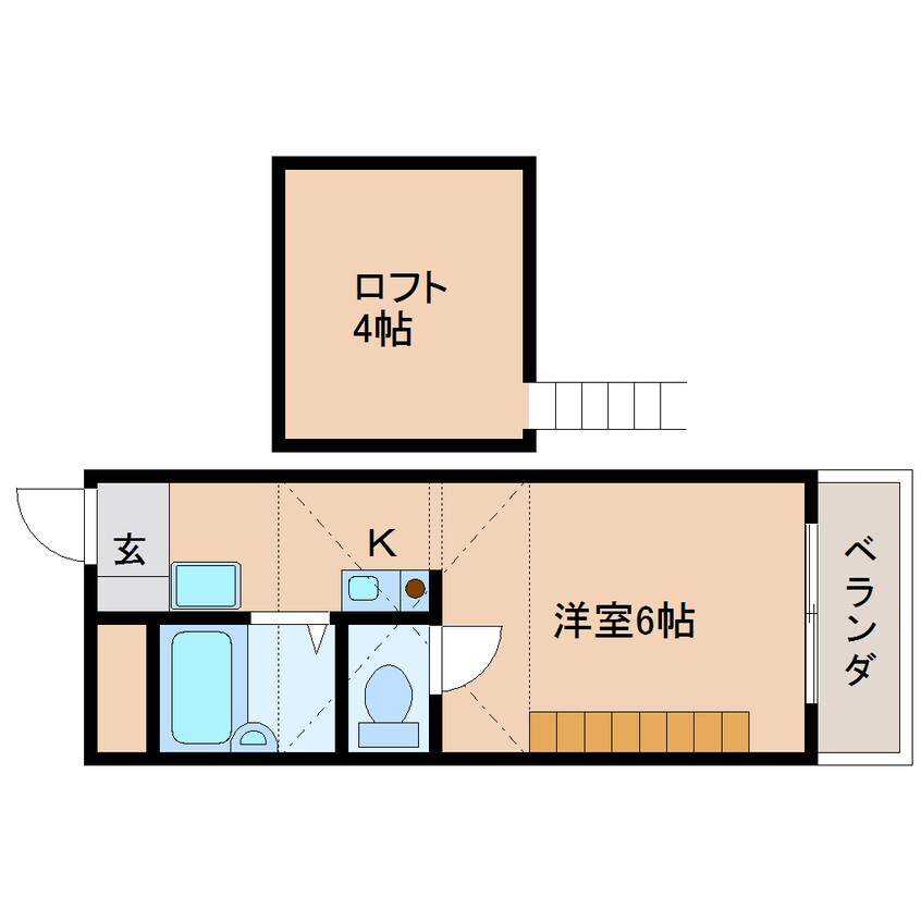 間取図 近鉄天理線/天理駅 徒歩5分 4階 築31年