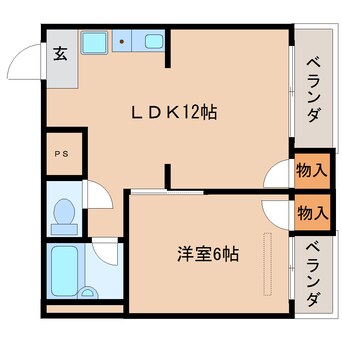 間取図 近鉄天理線/天理駅 徒歩5分 1階 築33年