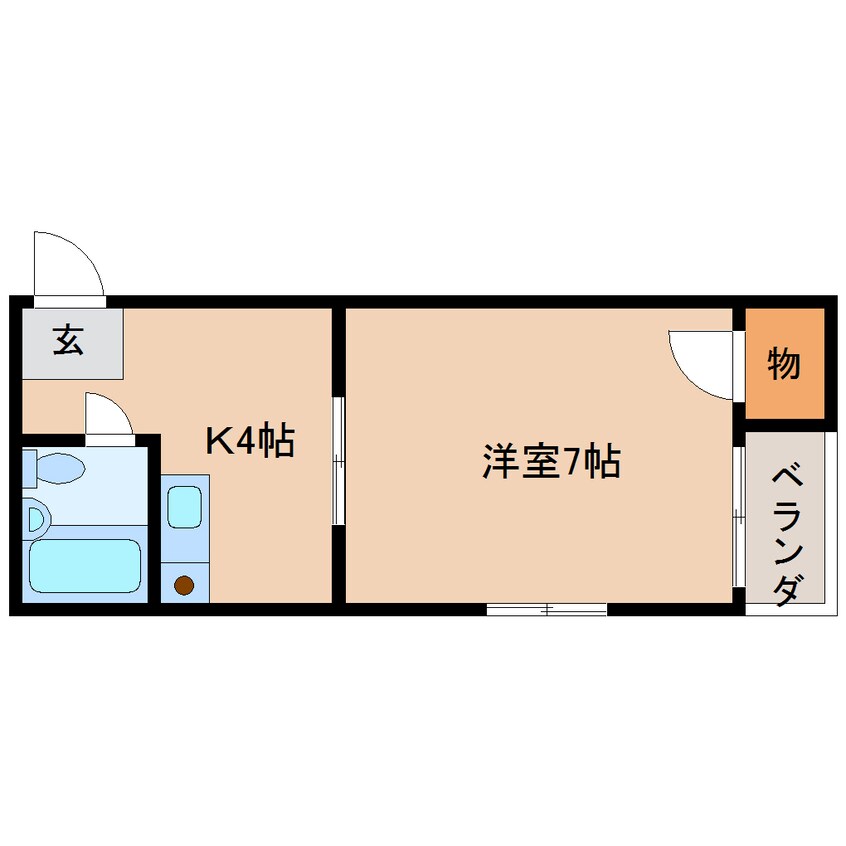 間取図 近鉄天理線/天理駅 徒歩5分 3階 築33年