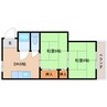 近鉄天理線/天理駅 徒歩5分 2階 築38年 2DKの間取り