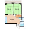 近鉄天理線/天理駅 徒歩5分 2階 築39年 2DKの間取り