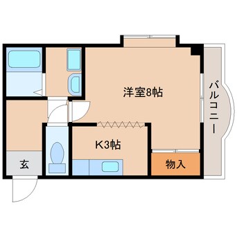 間取図 近鉄天理線/天理駅 徒歩11分 1階 築23年