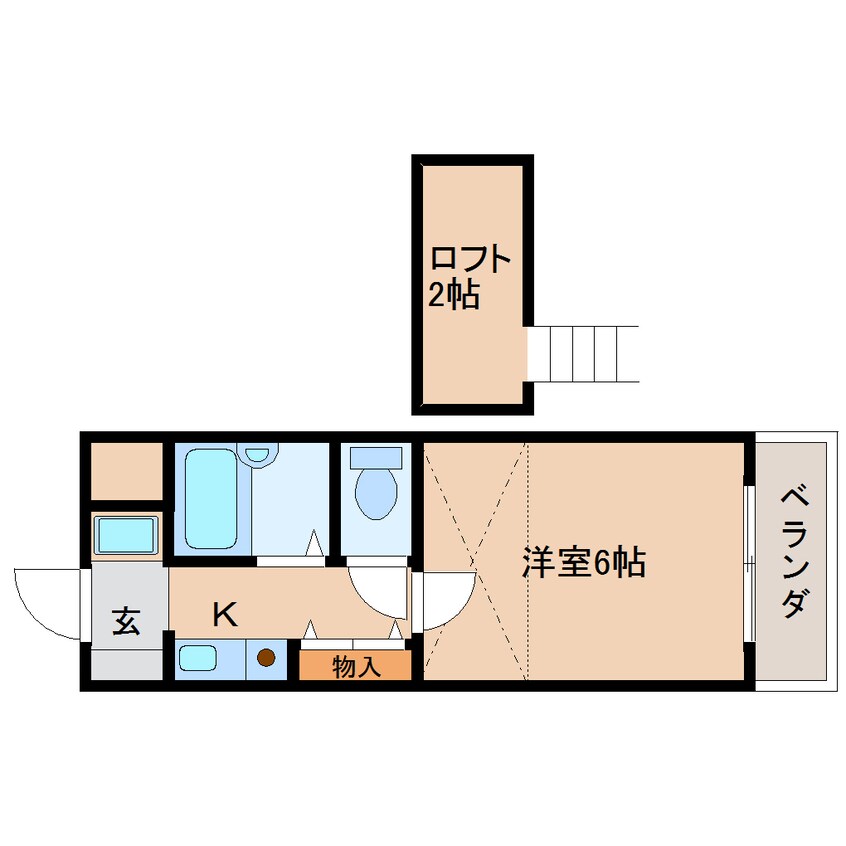 間取図 近鉄天理線/天理駅 徒歩5分 3階 築28年