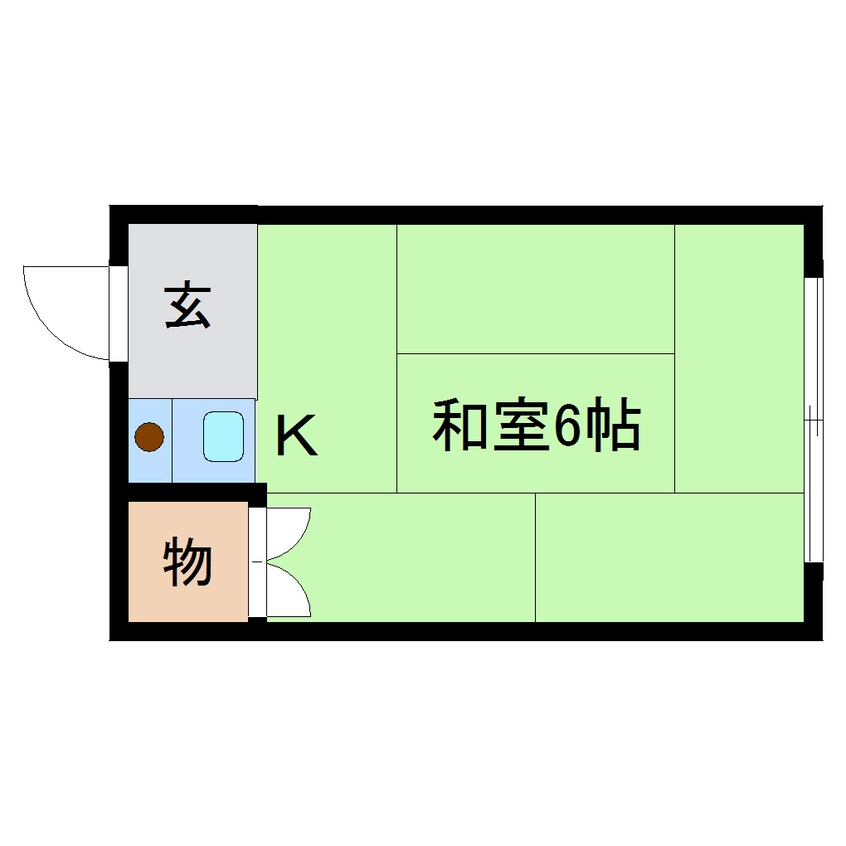 間取図 近鉄天理線/天理駅 徒歩28分 2階 築33年