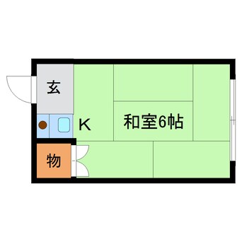 間取図 近鉄天理線/天理駅 徒歩28分 2階 築33年